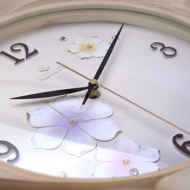 Creative Wall Clock Pure Hand-painted Wall Clock(Purple)