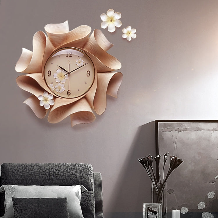 Creative Wall Clock Pure Hand-painted Wall Clock(Gold)