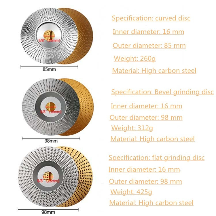 Woodworking Sanding Thorn Disk Angle Grinder Thorn Disk Plastic Grinding Disk Polishing Disk, Style:Bevel(Silver)