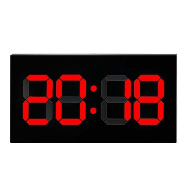 Creative Wall Clock Alarm Clock Simple Remote Control Perpetual Calendar Electronic Clock US Plug, Style:Single-sided Remote Control(Red Font)