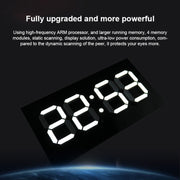 Creative Wall Clock Alarm Clock Simple Remote Control Perpetual Calendar Electronic Clock US Plug, Style:Single-sided Remote Control(Red Font)