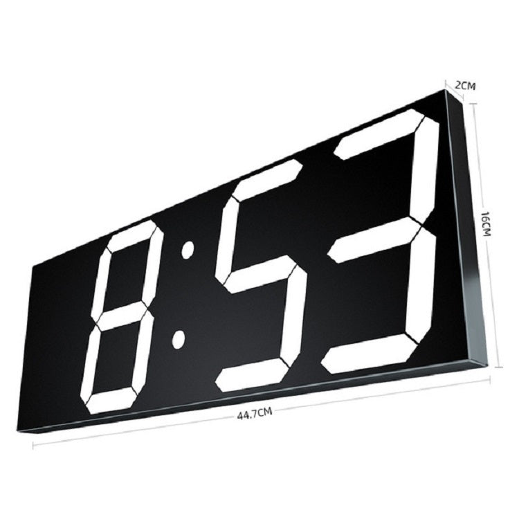 Wall Sticker LED Wall Clock Decorative Clock Creative Acrylic Mirror Clock US Plug, Style:Remote Version Sealed Box(White Font)