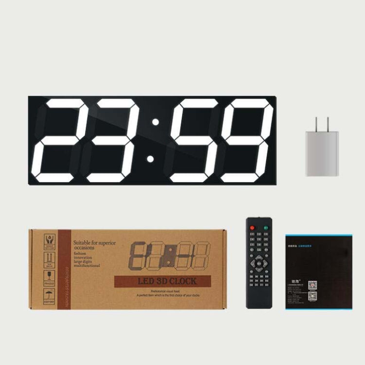 Wall Sticker LED Wall Clock Decorative Clock Creative Acrylic Mirror Clock US Plug, Style:Remote Version Sealed Box(Green Font)