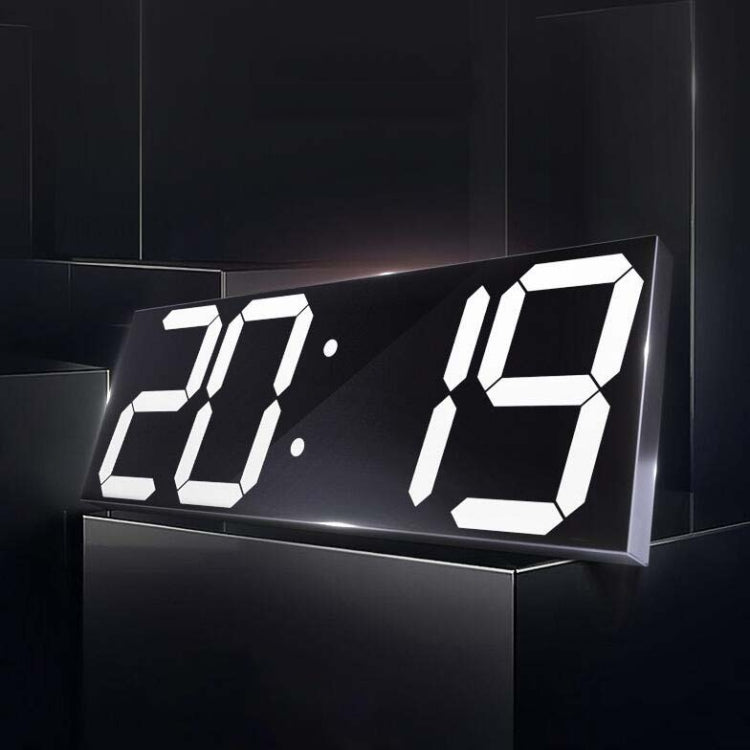 Wall Sticker LED Wall Clock Decorative Clock Creative Acrylic Mirror Clock US Plug, Style:Remote Version Sealed Box(Green Font)