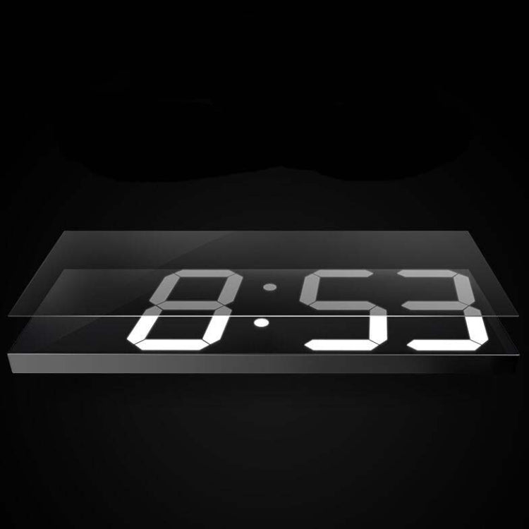 Wall Sticker LED Wall Clock Decorative Clock Creative Acrylic Mirror Clock US Plug, Style:Remote Version Sealed Box(Green Font)