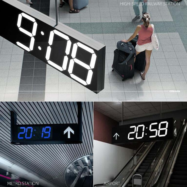 Wall Sticker LED Wall Clock Decorative Clock Creative Acrylic Mirror Clock US Plug, Style:Remote Version Sealed Box(Green Font)