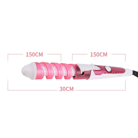 Hair Styling Tool Hair Curler Roller Spiral Curling Iron(Blue)
