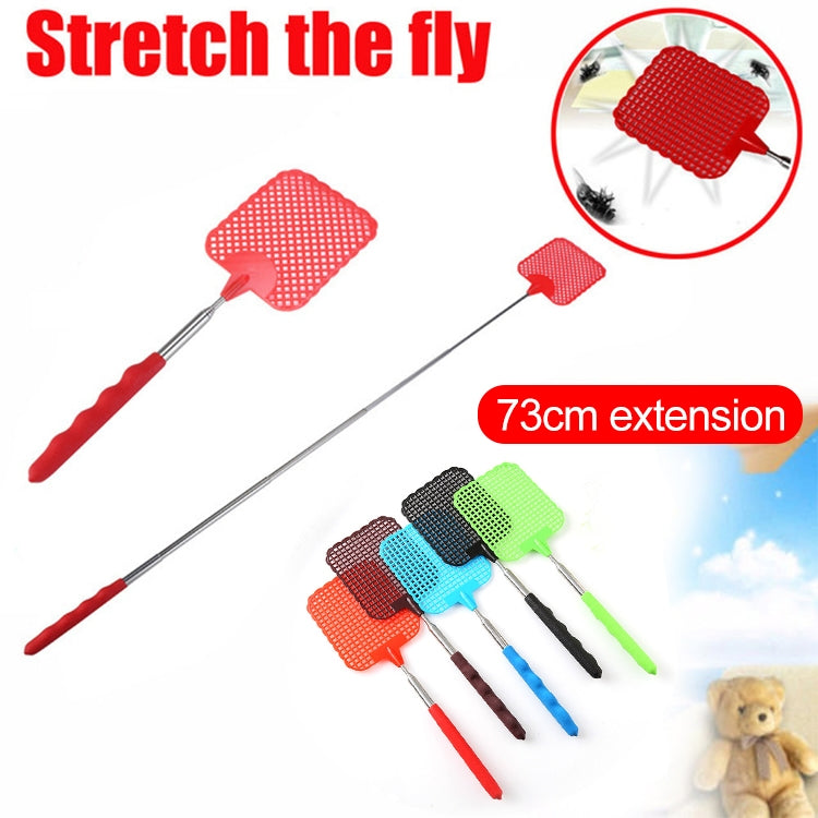 Creative Retractable Plastic Fly Swatter Summer Supplies Mosquito Swatter(Red)