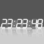 Multifunctional LED Wall Clock Creative Digital Clock, Style:Hollow Remote Control(White Font)