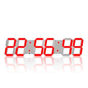 Multifunctional LED Wall Clock Creative Digital Clock, Style:Hollow Remote Control(Red Font)