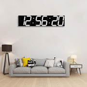 Multifunctional LED Wall Clock Creative Digital Clock, Style:Sealed Box Remote Control(White Font)