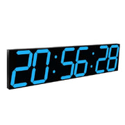 Multifunctional LED Wall Clock Creative Digital Clock, Style:Sealed Box Remote Control(Blue Font)