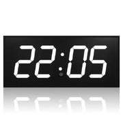 LED Large Screen Digital Electronic Clock Remote Control Double-sided Wall Clock (White)