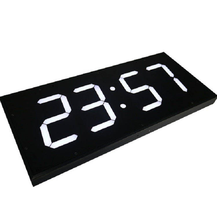 LED Large Screen Digital Electronic Clock Remote Control Double-sided Wall Clock (White)