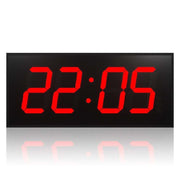 LED Large Screen Digital Electronic Clock Remote Control Double-sided Wall Clock (Red)