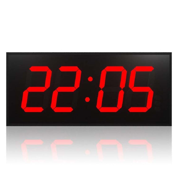 LED Large Screen Digital Electronic Clock Remote Control Double-sided Wall Clock (Red)