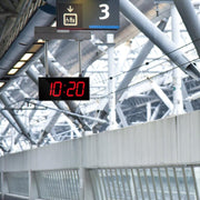 LED Large Screen Digital Electronic Clock Remote Control Double-sided Wall Clock (Red)