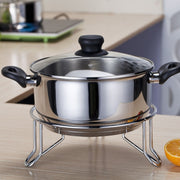 Pot Rack Wok Steamer Pot Mat Kitchen Shelf
