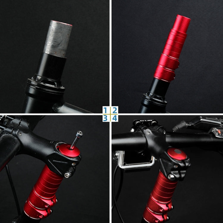 FMFXTR Mountain Bike Handlebar Aluminum Alloy Height Increaser, Increase Height:17.5cm(Blue)