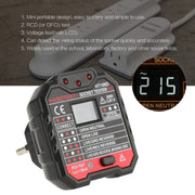 HT106 Socket Testers Voltage Test Detector Ground Line Neutral Line Live Line Leakage Electroscope(EU Plug)