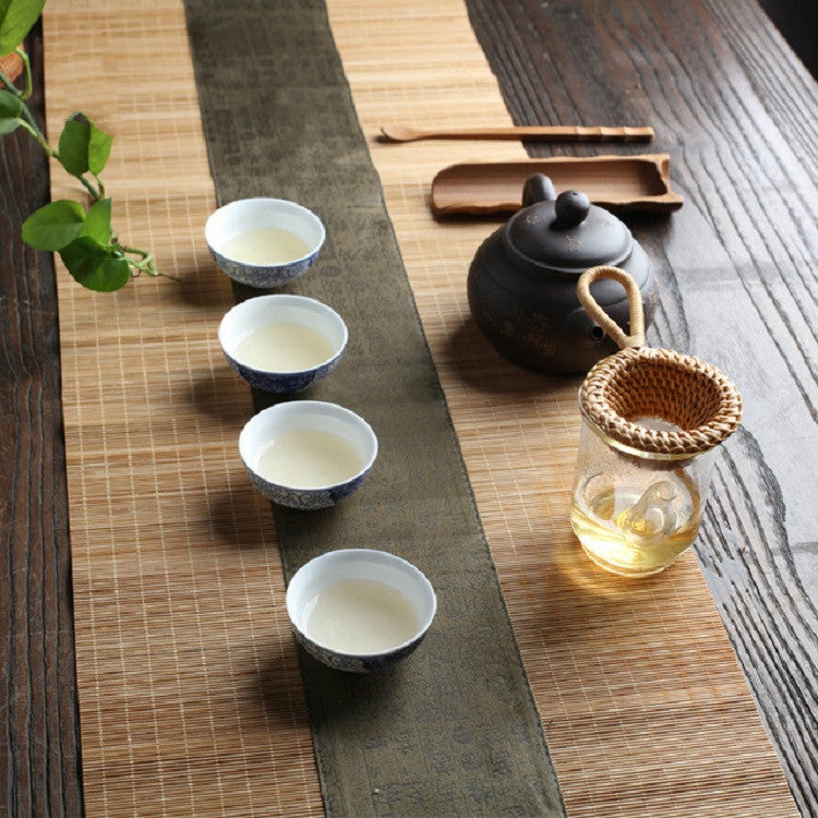 Bamboo Woven Creative Filter Reusable Filter Tea Colander Gadget, Style:Bamboo Pole Gauze Plum Tea Leak