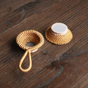 Bamboo Woven Creative Filter Reusable Filter Tea Colander Gadget, Style:Bamboo Woven Tea Leak