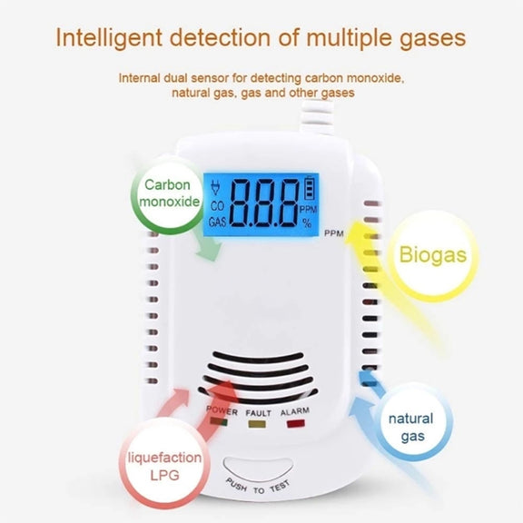 Coalgas Natural Gas Methane Propane Leak Detector Tester Measurer Home Security Tool, EU Plug