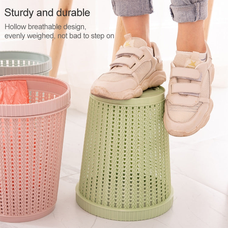 Household Removable Plastic Trash Bin Built-in Trash Bag Box(Green)
