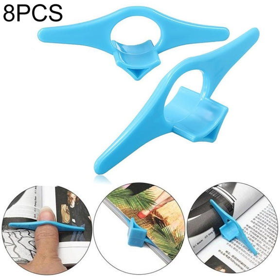 8 PCS Thumb Convenient Multifunction Book Holder Bookmark Finger Ring Book Marker