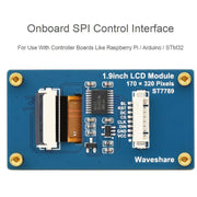 Waveshare 1.9inch 262K Colors 170x320 LCD Display Module for Raspberry Pi Pico, SPI Interface, 23822