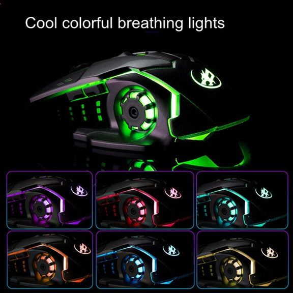 WARWOLF  Q8 Wireless Rechargeable Mouse Glowing Gaming Mouse(Silver)