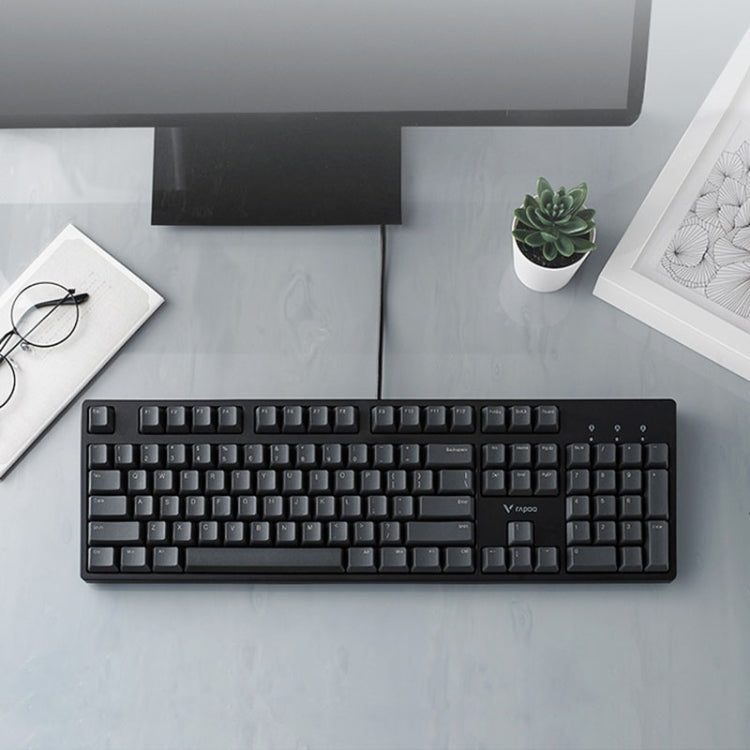 Rapoo V860 Desktop Wired Gaming Mechanical Keyboard, Specifications:61 Keys(Black Shaft)