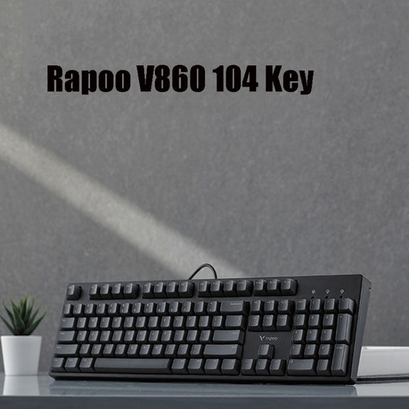 Rapoo V860 Desktop Wired Gaming Mechanical Keyboard, Specifications:104 Keys(Green Shaft)