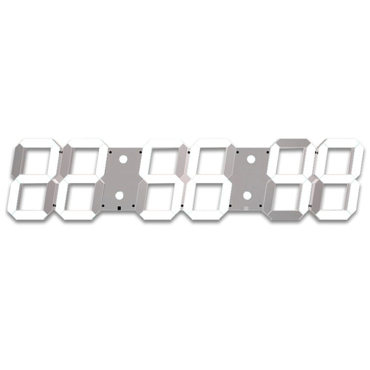 Creative LED Digital Wall Clock Multi-function WIFI Clock, Style:6 Bit Hollow WIFI(White)