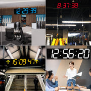 Creative LED Digital Wall Clock Multi-function WIFI Clock, Style:6 Bit Hollow WIFI(White)