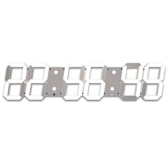 Creative LED Digital Wall Clock Multi-function WIFI Clock, Style:6 Bit Hollow WIFI(White)