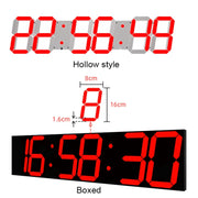 Creative LED Digital Wall Clock Multi-function WIFI Clock, Style:6 Bit Hollow WIFI(White)