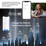 Creative LED Digital Wall Clock Multi-function WIFI Clock, Style:6 Bit Hollow WIFI(White)