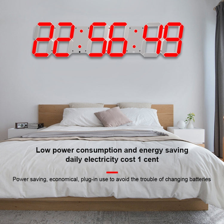 Creative LED Digital Wall Clock Multi-function WIFI Clock, Style:6 Bit Hollow WIFI(White)