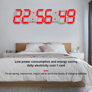 Creative LED Digital Wall Clock Multi-function WIFI Clock, Style:6 Bit Hollow WIFI(White)