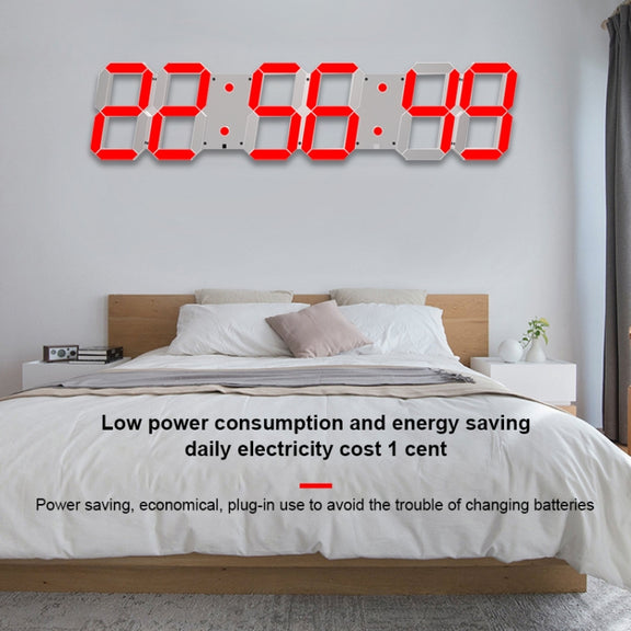 Creative LED Digital Wall Clock Multi-function WIFI Clock, Style:6 Bit Hollow WIFI(White)