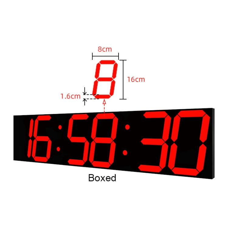 Creative LED Digital Wall Clock Multi-function WIFI Clock, Style:6 Bit Sealed Box WIFI(Ice Blue)