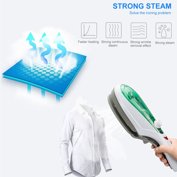 Handheld Garment Steamer Brush Portable Clothes Steam Iron, AU Plug 220V(Green)
