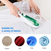 Handheld Garment Steamer Brush Portable Clothes Steam Iron, EU Plug 220V(Green)