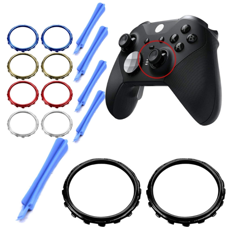 For Xbox One Elite 5pairs 3D Replacement Ring + Screwdriver Handle Accessories, Colour:Black