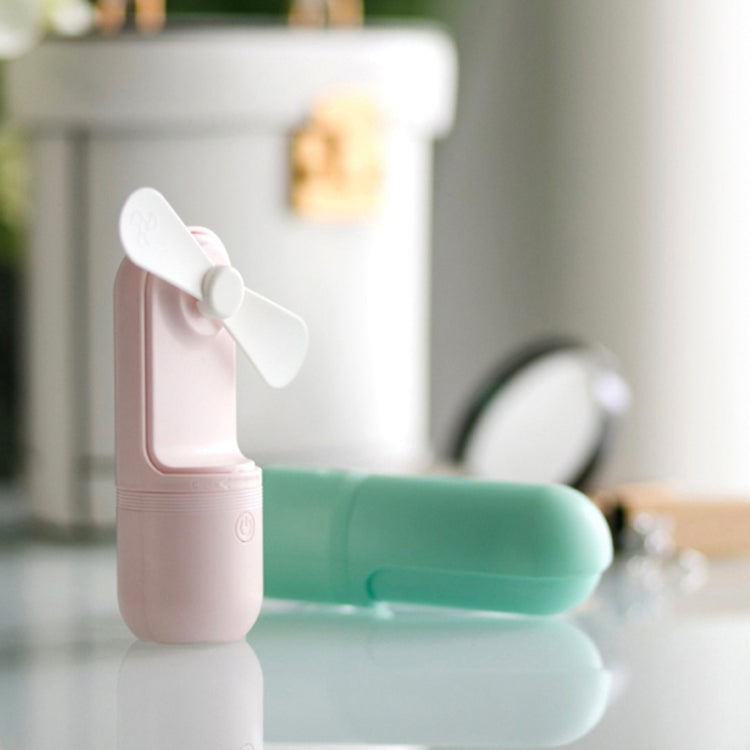 USB Charging Handheld Mini Folding Fan Desktop Fan(White)
