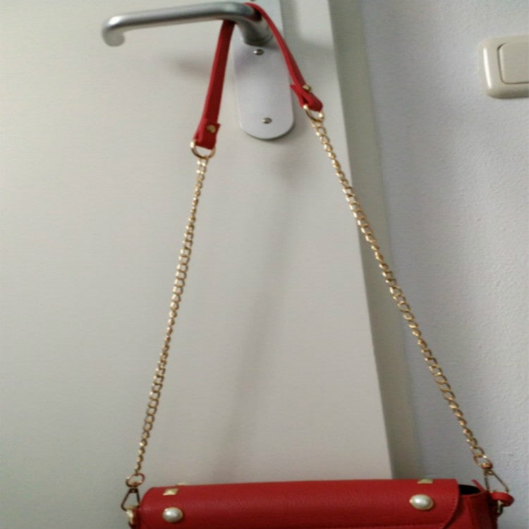 Women Bag PU Leather Chain Long Shoulder Strap Bag Accessories(Dark Green)