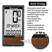 WEST BIKING Wireless Solar Code Table Mountain Road Bike Large Character Code Table Five Language Water-resistant Speedometer