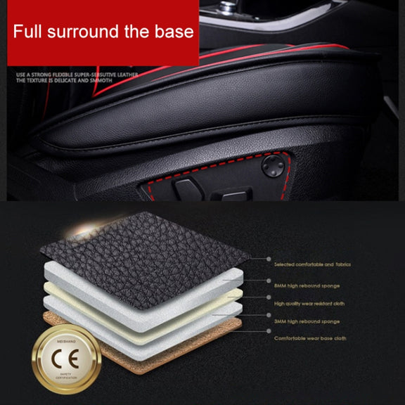 Universal PU Leather Car Seat Cover Black Red