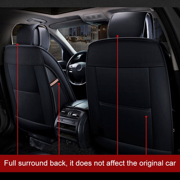 Universal PU Leather Car Seat Cover Black Red